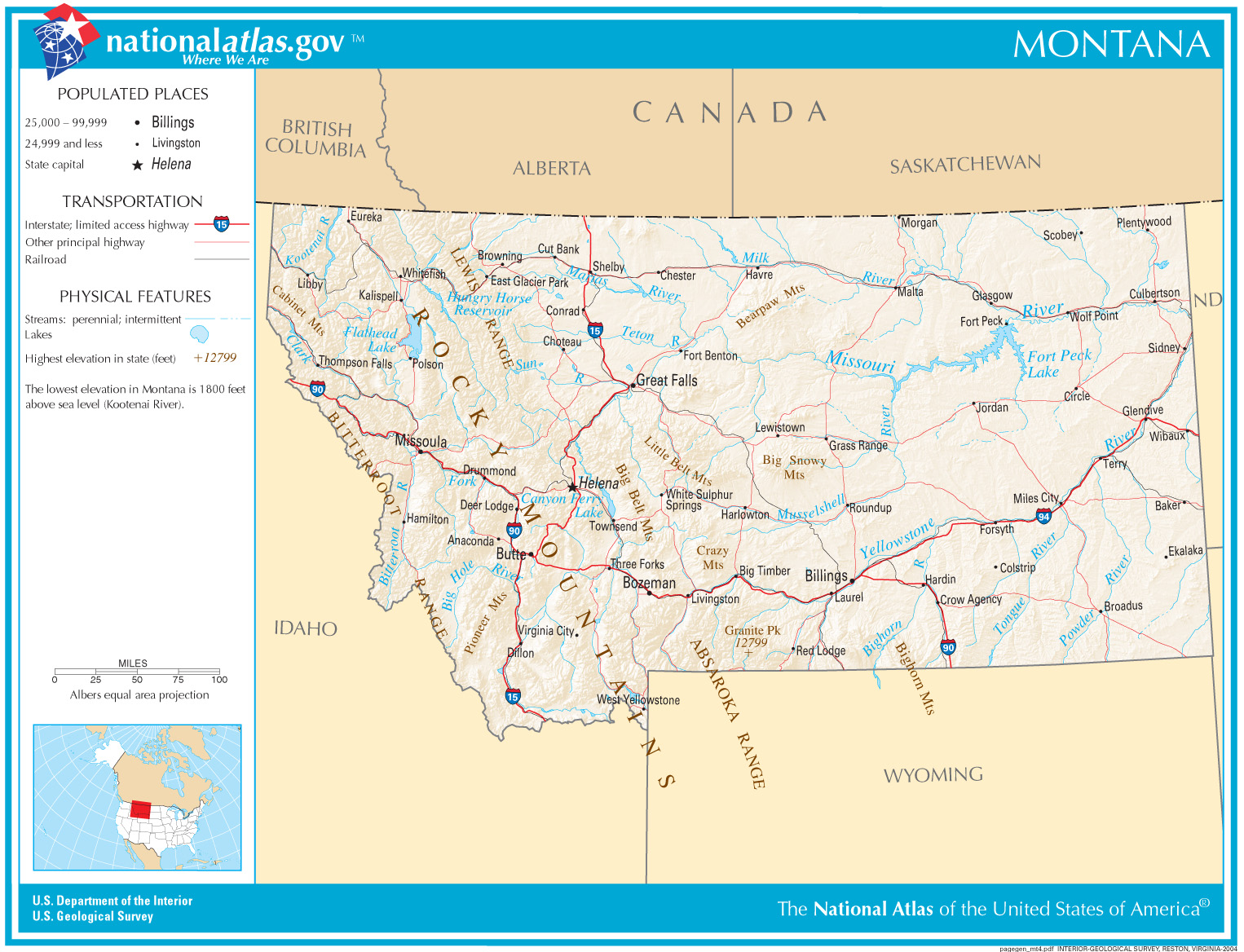 Usa Map With States And Cities Name