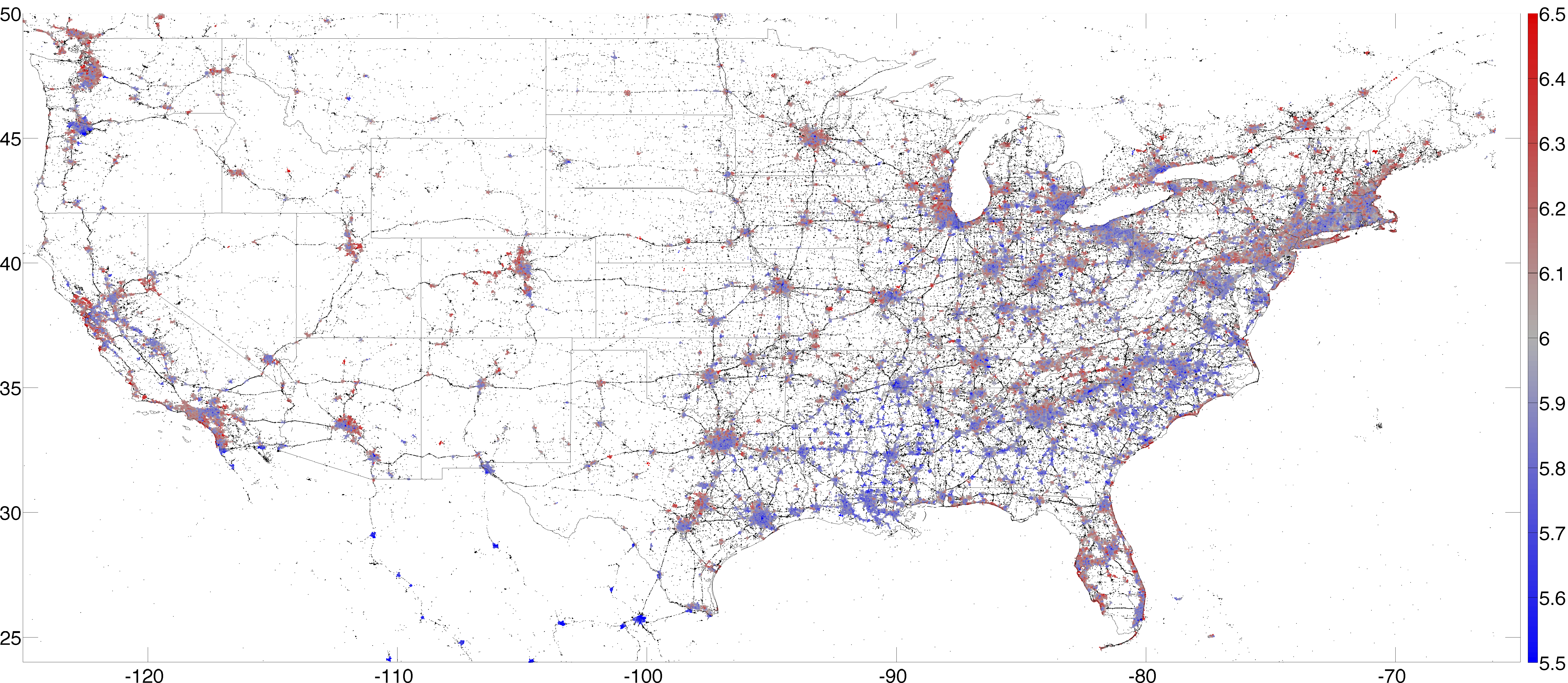 Usa Map With States And Cities Roads