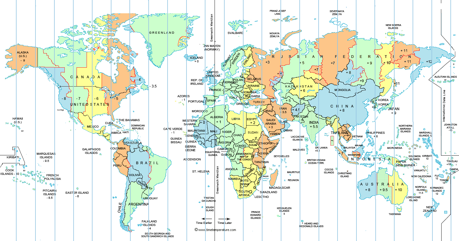 Usa Map With Time Zones