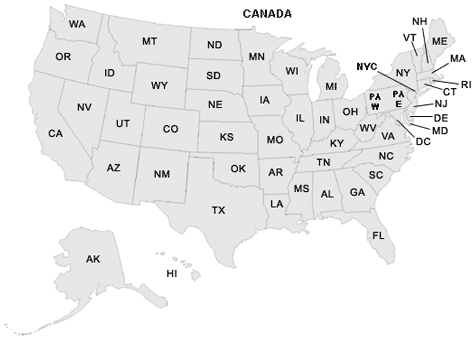 Usa States Abbreviations