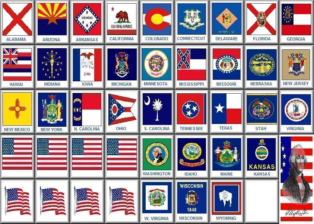 Usa States Flags