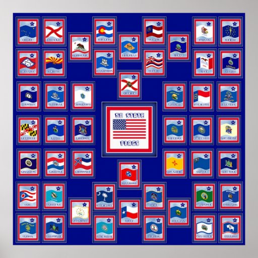 Usa States Flags