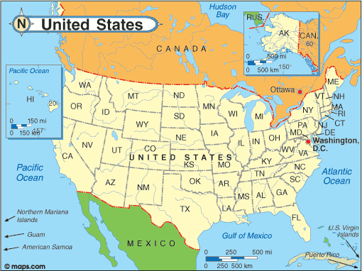 Usa States Map