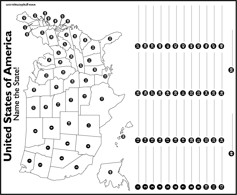 Usa States Map Blank