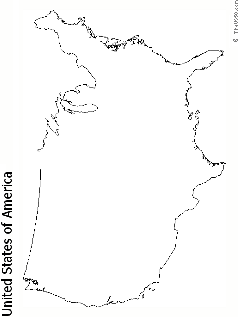 Usa States Map Blank