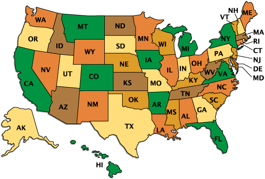 Usa States Map Quiz