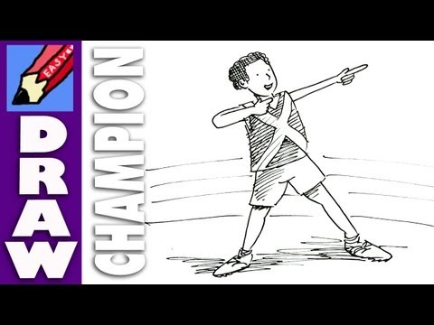 Usain Bolt Pose Cartoon