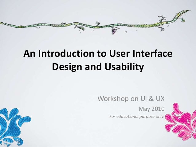 User Interface Design Principles For Web Applications