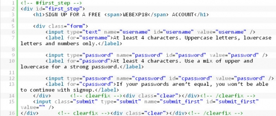 Username And Password Box Html