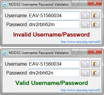 Username And Password Nod32