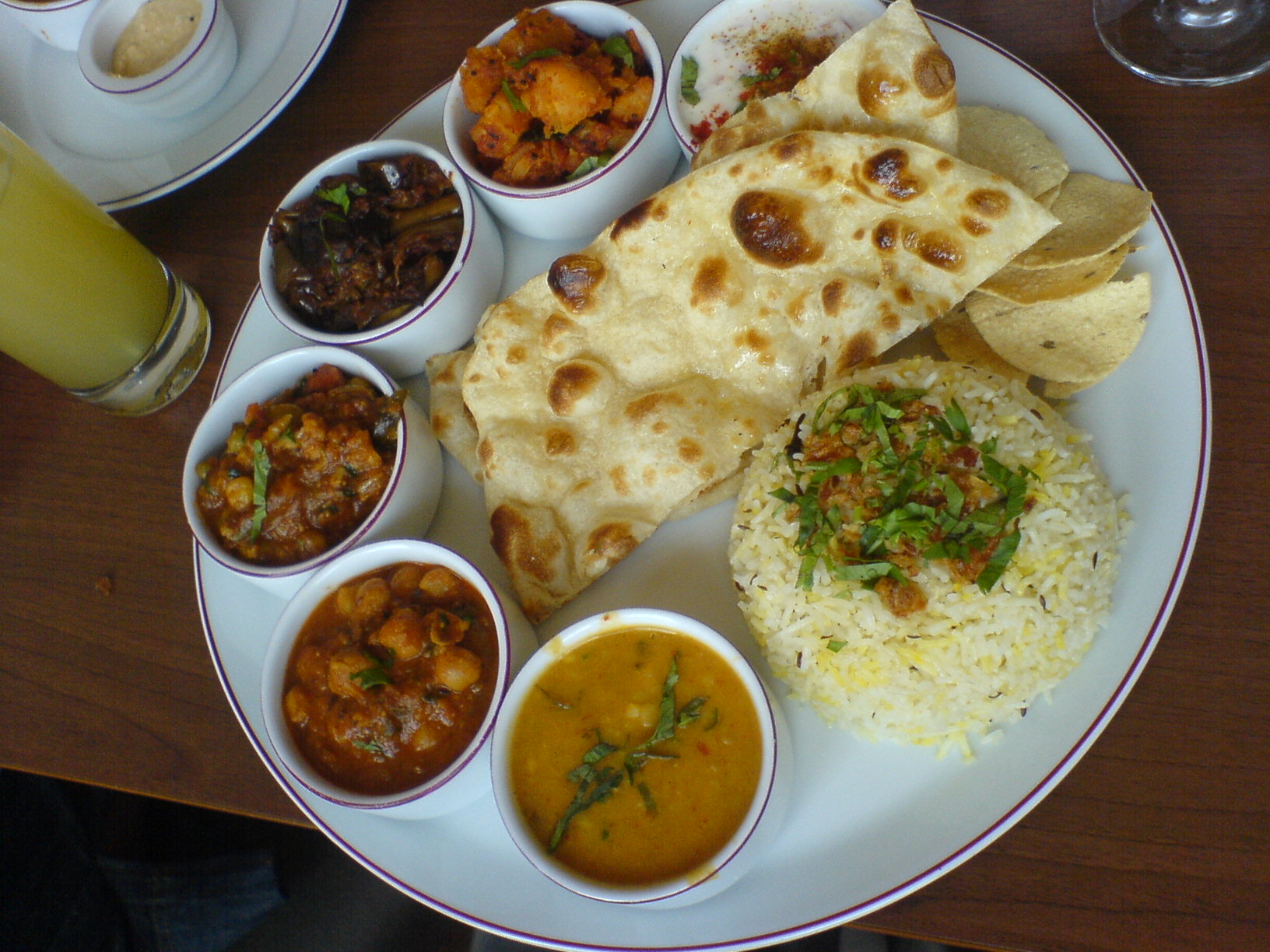 Vegetarian Indian Food Thali