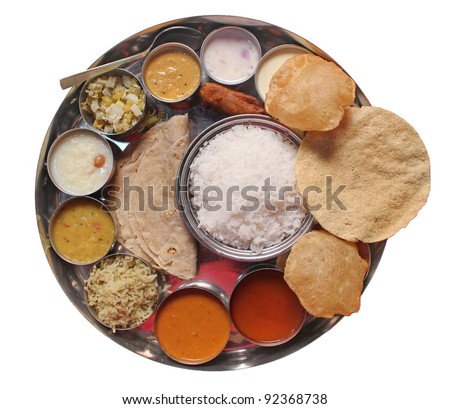 Vegetarian Indian Food Thali