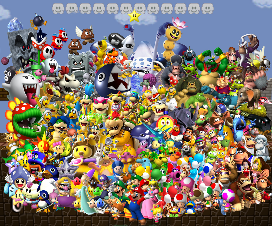 Video Game Characters Collage