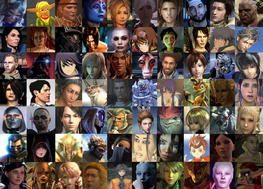 Video Game Characters Collage