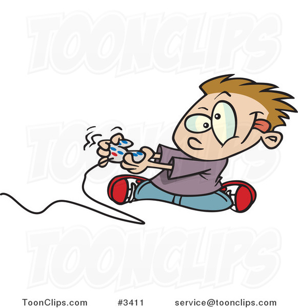 Video Game Controller Cartoon