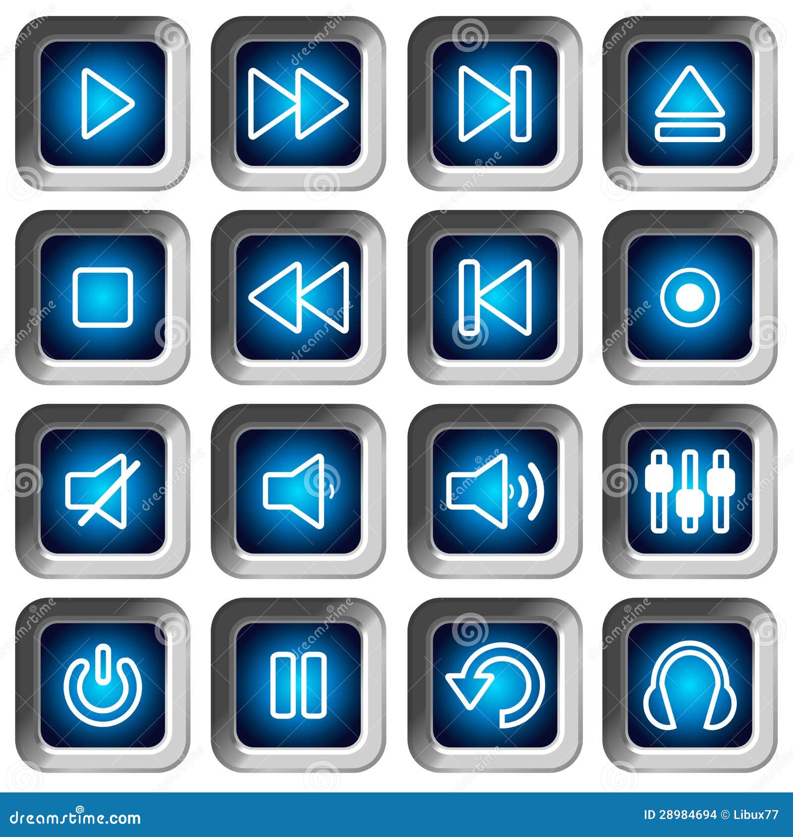 Video Player Icon Set