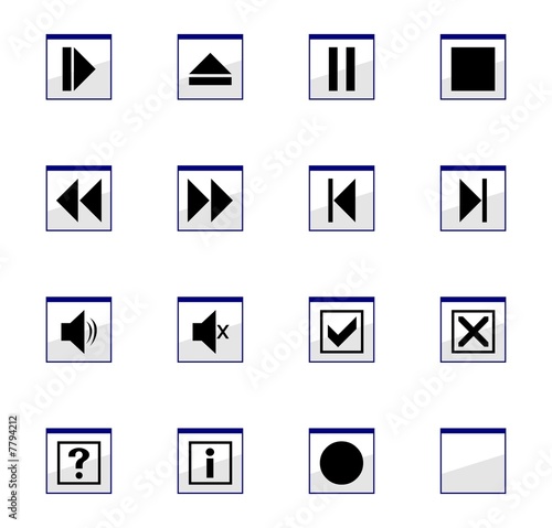 Video Player Icon Set