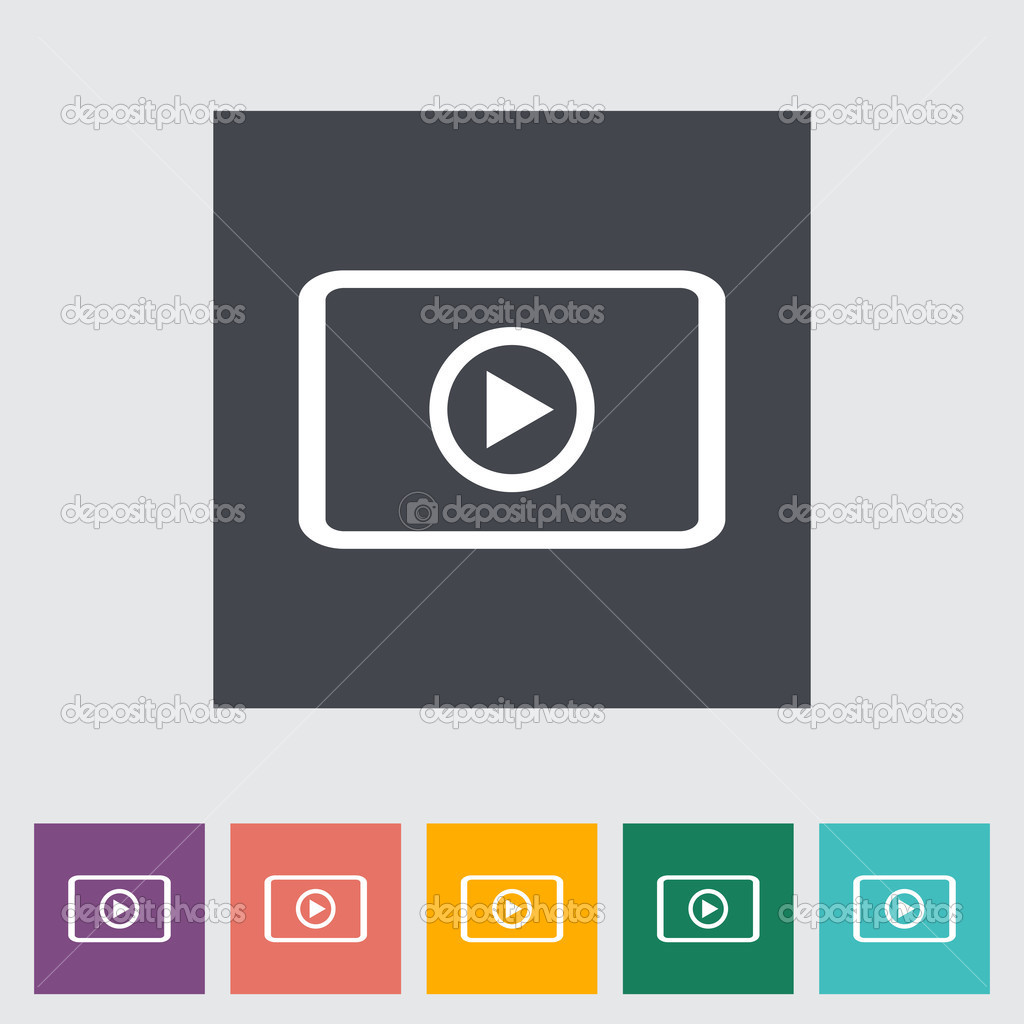 Video Player Icon Vector