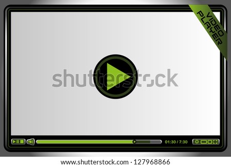 Video Player Icon Vector