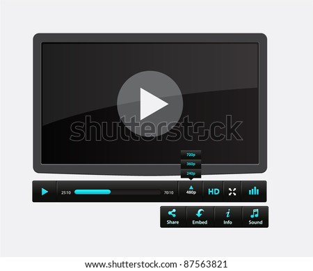 Video Player Icon Vector