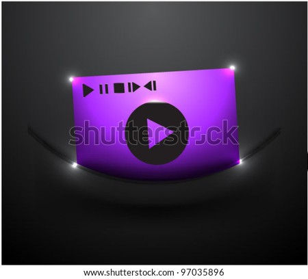 Video Player Icon Vector