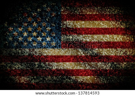 Vintage Us Flag Background