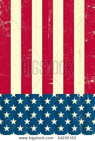 Vintage Us Flag Background