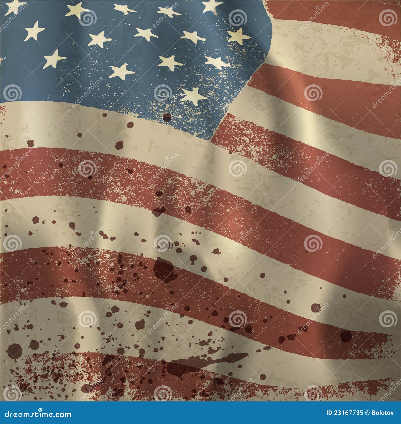 Vintage Us Flag Background