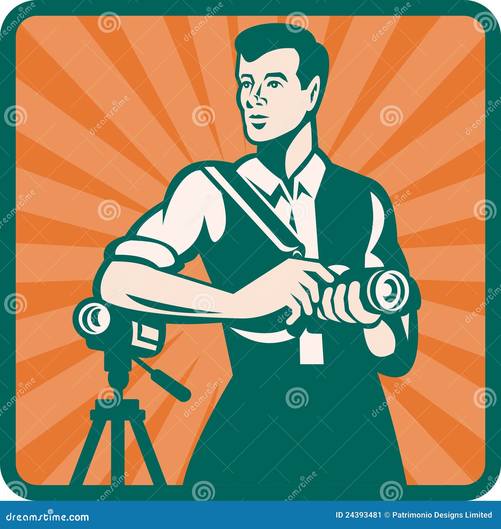 Vintage Video Camera Clip Art