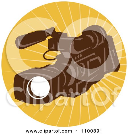 Vintage Video Camera Clip Art