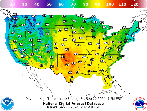 Weather Forecast Map Usa