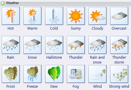 Weather Pictures To Color