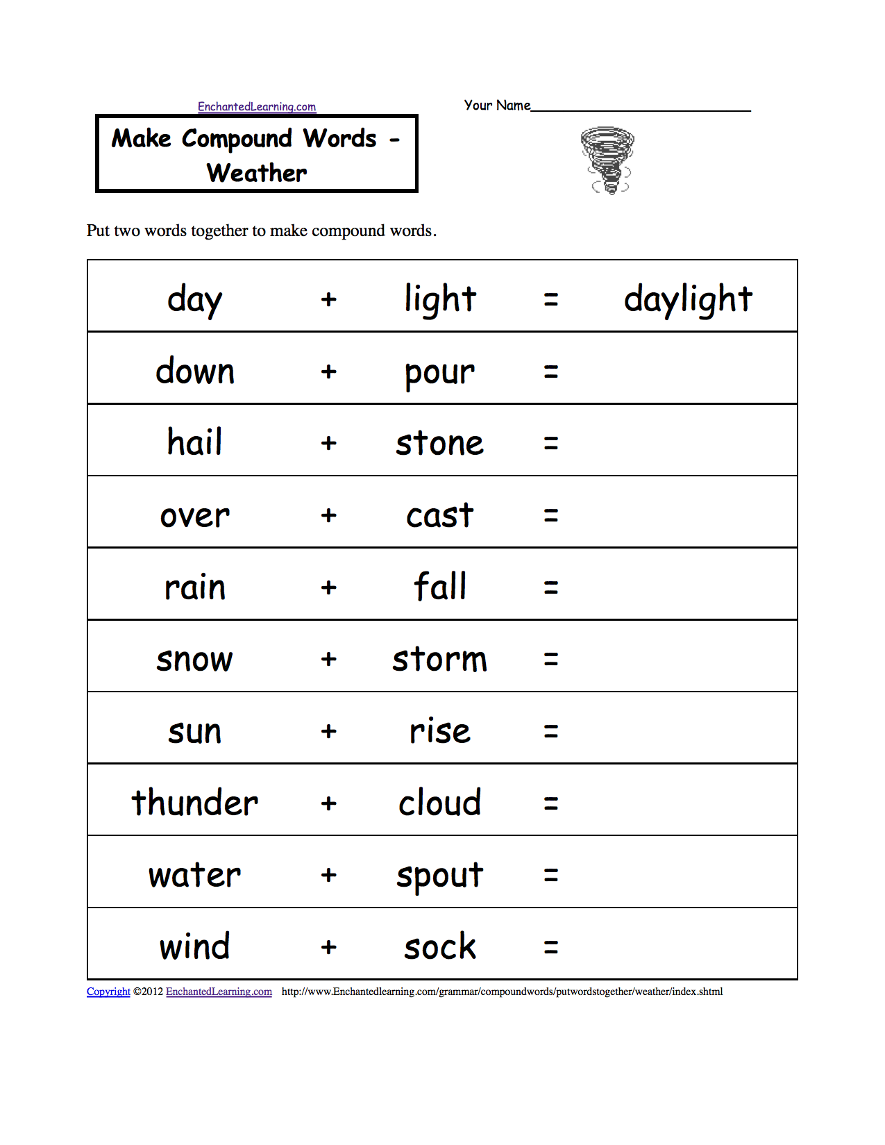 Weather Symbols For Kids Printables