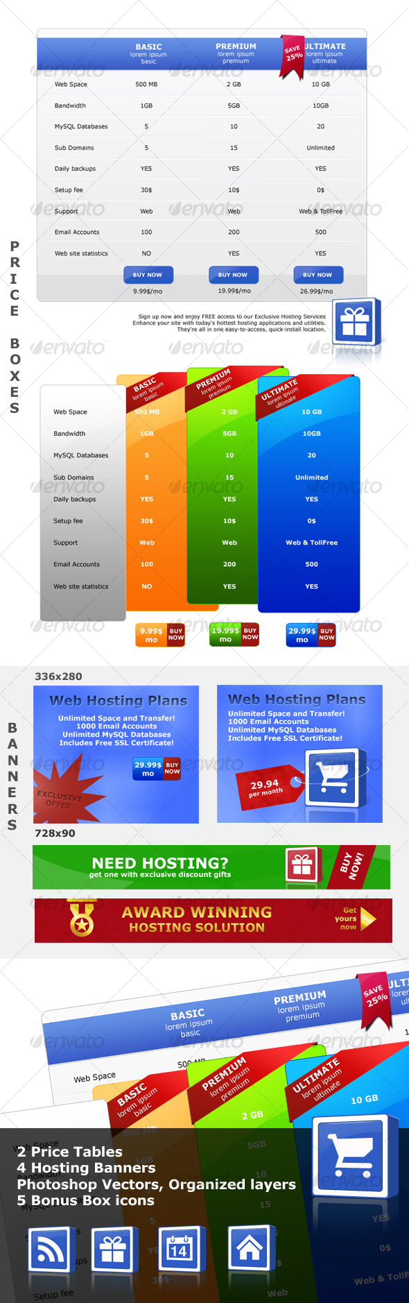 Web Hosting Banner Green