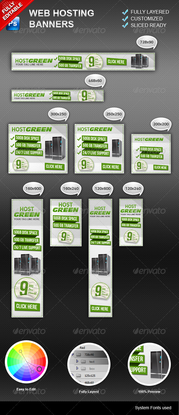 Web Hosting Banner Template