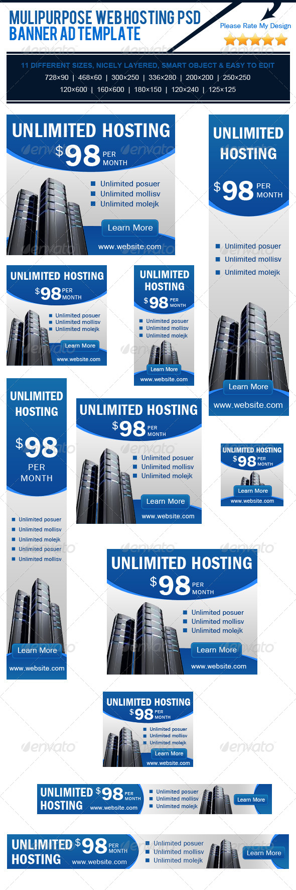 Web Hosting Banner Template