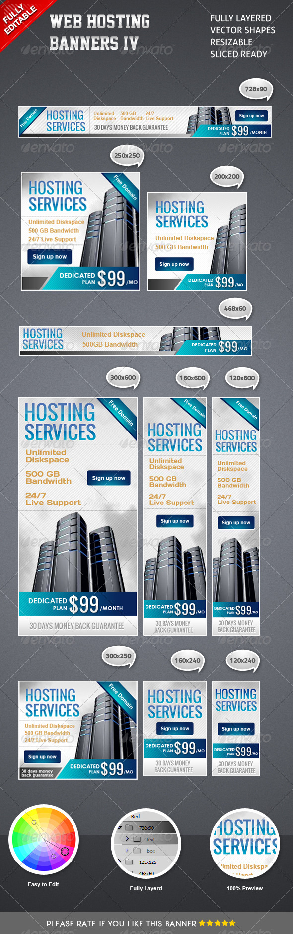 Web Hosting Banner Template