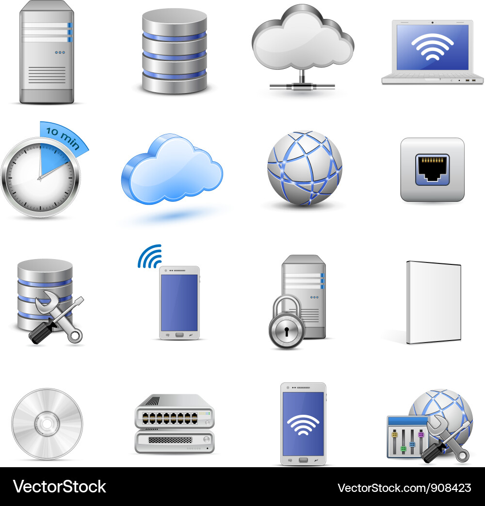 Web Hosting Icon Set