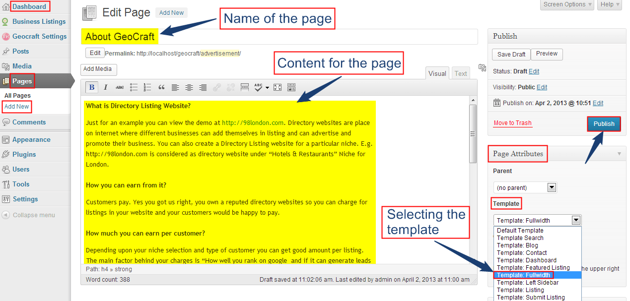 Website Content Writing Template