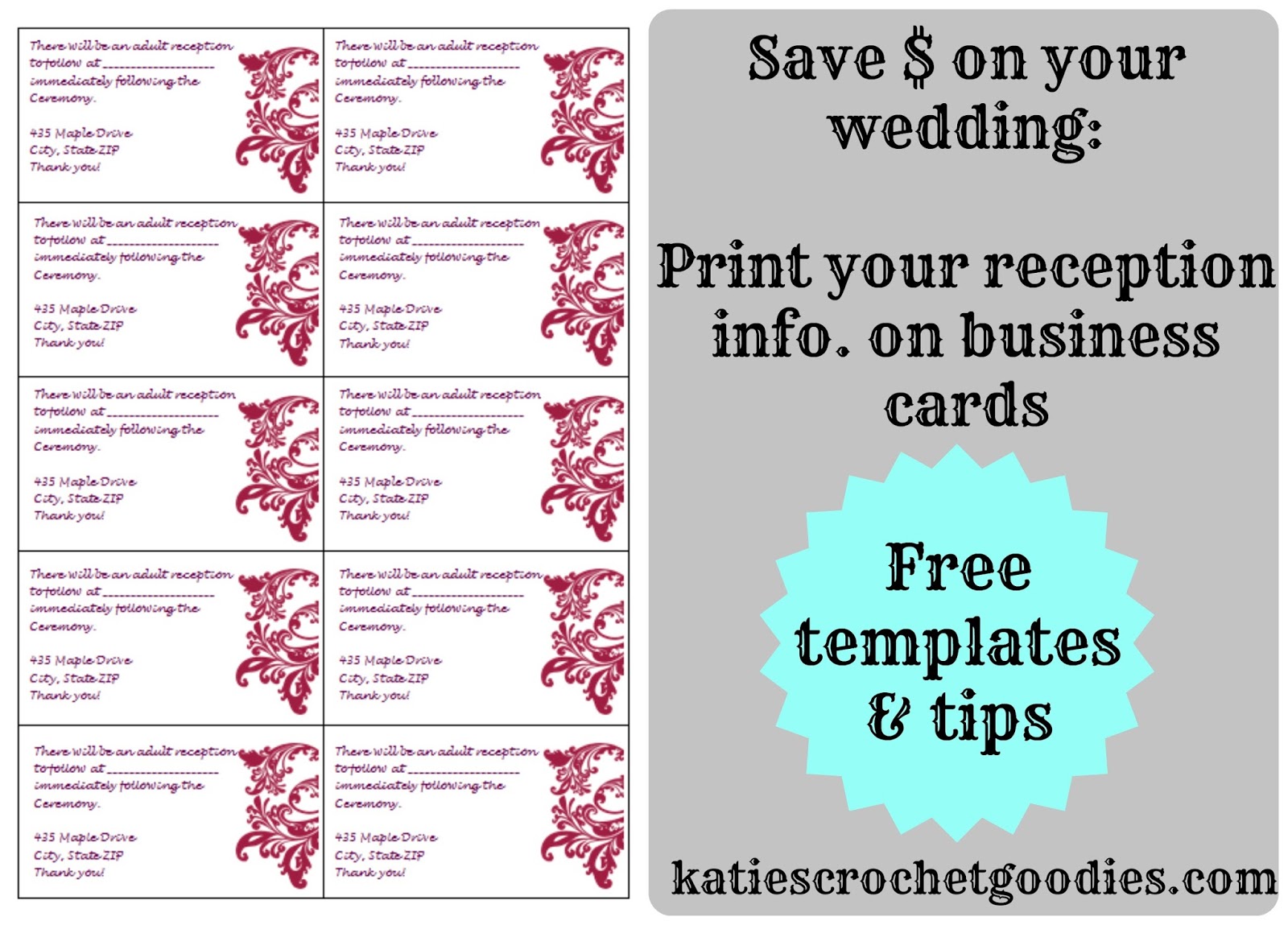 Wedding Business Cards Templates Free