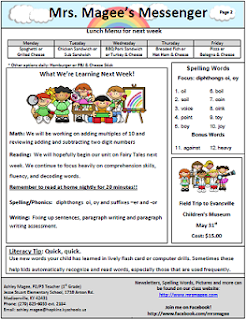 Weekly Newsletter Templates For Teachers