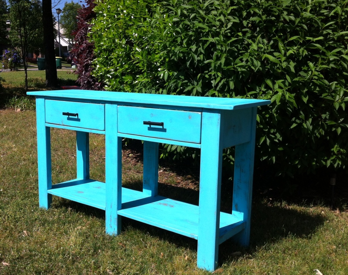 White Console Table With Storage