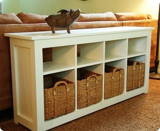 White Console Table With Storage