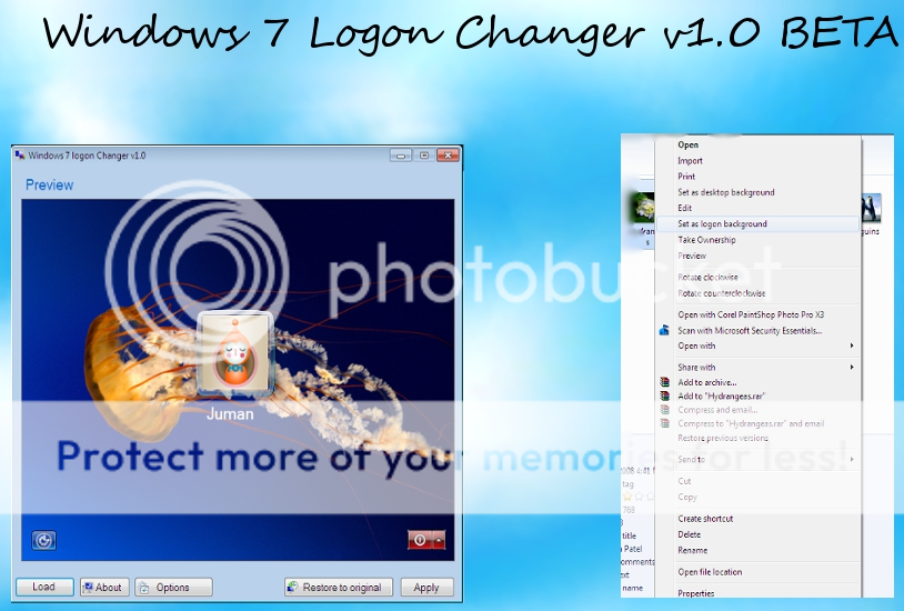 Windows 7 Logon Screen Wallpaper Changer