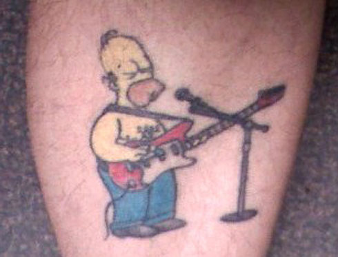 Woman Homer Simpson Tattoo