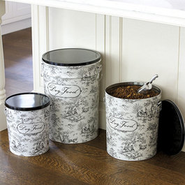 Wooden Dog Food Storage Bins