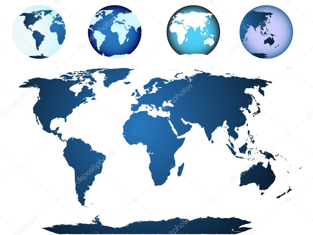 World Globe Map Labeled