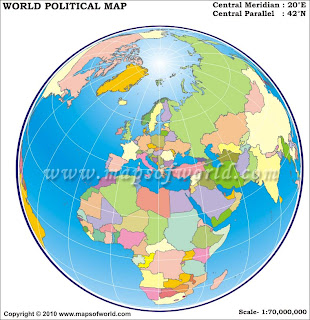 World Globe Map Labeled