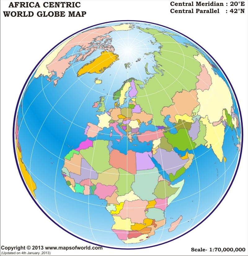 World Globe Map Labeled