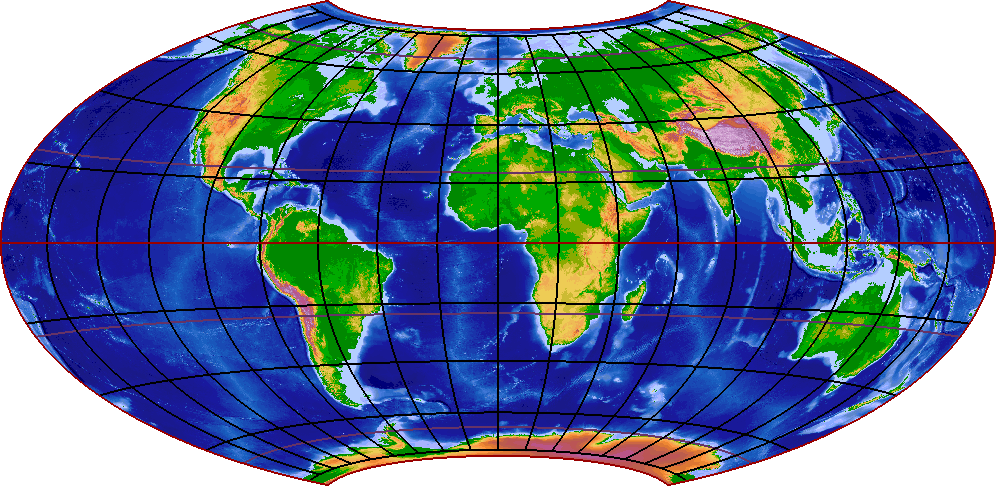 World Globe Map With Equator